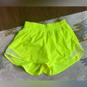Neon 4” lululemon shorts